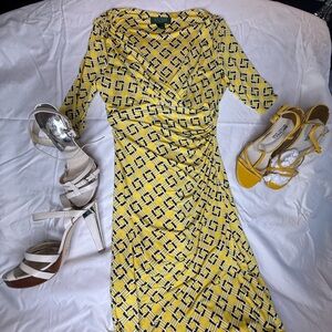 Ralph Lauren NWT dress size 4 with yellow shoes